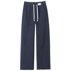 Pantalón Abrigado con Forro Polar – Pierna Ancha, Tiro Alto y Textura de Chenilla