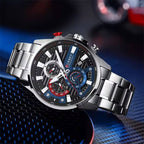 Reloj Curren Japonés para Hombre – Cronógrafo de Acero Inoxidable con Calendario y Resistencia al Agua