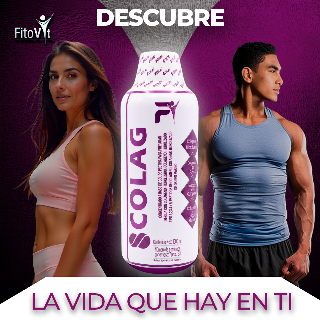 Pack 3x Colag x1000 ml Fitovit – Fórmula Líquida con 8 Tipos de Colágeno