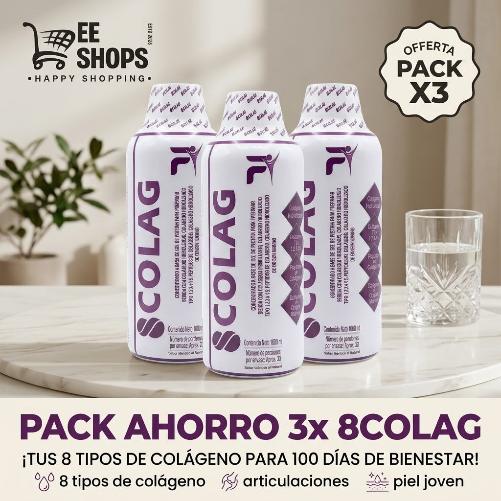 Pack 3x Colag x1000 ml Fitovit – Fórmula Líquida con 8 Tipos de Colágeno